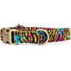 imagePersonalized Dog Collar with Name and Phone Number EngravedAdjustable Custom Puppy CollarOrganic Cotton Pet Collar for Small Medium Large Boy Girl DogsColorful Wildlife