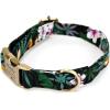 imagePersonalized Dog Collar with Name and Phone Number EngravedAdjustable Custom Puppy CollarOrganic Cotton Pet Collar for Small Medium Large Boy Girl DogsTropical Night