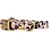 imagePersonalized Dog Collar with Name and Phone Number EngravedAdjustable Custom Puppy CollarOrganic Cotton Pet Collar for Small Medium Large Boy Girl DogsLeopard