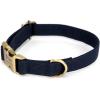 imagePersonalized Dog Collar with Name and Phone Number EngravedAdjustable Custom Puppy CollarOrganic Cotton Pet Collar for Small Medium Large Boy Girl DogsNavy