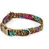 imagePersonalized Dog Collar with Name and Phone Number EngravedAdjustable Custom Puppy CollarOrganic Cotton Pet Collar for Small Medium Large Boy Girl DogsColorful Wildlife
