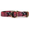 imagePersonalized Dog Collar with Name and Phone Number EngravedAdjustable Custom Puppy CollarOrganic Cotton Pet Collar for Small Medium Large Boy Girl DogsRed Pomegranate