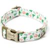 imagePersonalized Dog Collar with Name and Phone Number EngravedAdjustable Custom Puppy CollarOrganic Cotton Pet Collar for Small Medium Large Boy Girl DogsCloves