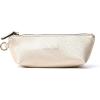 imageAngelinas Palace Personalized Vegan Leather Pencil Cosmetic BagEmbossed Name Makeup BagDurable Zipper Travel Make Up Organizer CaseChampagne