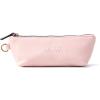 imageAngelinas Palace Personalized Vegan Leather Pencil Cosmetic BagEmbossed Name Makeup BagDurable Zipper Travel Make Up Organizer CaseJelly Pink