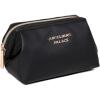 imageAngelinas Palace Vegan Leather Waterproof Travel Cosmetic Bag Toiletry Organizer Makeup Pouchesdark chambrayBlack