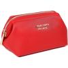 imageAngelinas Palace Vegan Leather Waterproof Travel Cosmetic Bag Toiletry Organizer Makeup Pouchesdark chambrayLight red