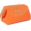 imageAngelinas Palace Vegan Leather Waterproof Travel Cosmetic Bag Toiletry Organizer Makeup Pouchesdark chambrayLight terracotta