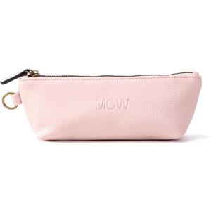 imageAngelinas Palace Personalized Vegan Leather Pencil Cosmetic BagEmbossed Name Makeup BagDurable Zipper Travel Make Up Organizer CaseJelly Pink