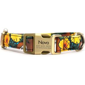imagePersonalized Dog Collar with Name and Phone Number EngravedAdjustable Custom Puppy CollarOrganic Cotton Pet Collar for Small Medium Large Boy Girl DogsCoconuts