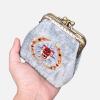 imageBurnout Velvet Double Kiss Clasp Coin Purse PouchVintage Change Wallet Card HolderAHS the Devils Mouth