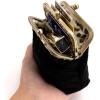imageBurnout Velvet Double Kiss Clasp Coin Purse PouchVintage Change Wallet Card HolderBlack