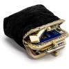 imageBurnout Velvet Double Kiss Clasp Coin Purse PouchVintage Change Wallet Card HolderBlack