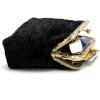 imageBurnout Velvet Double Kiss Clasp Coin Purse PouchVintage Change Wallet Card HolderBlack