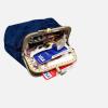 imageBurnout Velvet Double Kiss Clasp Coin Purse PouchVintage Change Wallet Card HolderBlue
