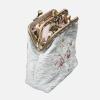 imageBurnout Velvet Double Kiss Clasp Coin Purse PouchVintage Change Wallet Card HolderBouquet Pattern Mint