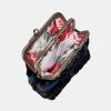imageBurnout Velvet Double Kiss Clasp Coin Purse PouchVintage Change Wallet Card HolderBurnout Velvet Black