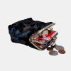 imageBurnout Velvet Double Kiss Clasp Coin Purse PouchVintage Change Wallet Card HolderBurnout Velvet Black