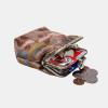 imageBurnout Velvet Double Kiss Clasp Coin Purse PouchVintage Change Wallet Card HolderBurnout Velvet Camel