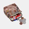 imageBurnout Velvet Double Kiss Clasp Coin Purse PouchVintage Change Wallet Card HolderBurnout Velvet Camel