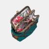 imageBurnout Velvet Double Kiss Clasp Coin Purse PouchVintage Change Wallet Card HolderBurnout Velvet Jade Green