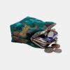 imageBurnout Velvet Double Kiss Clasp Coin Purse PouchVintage Change Wallet Card HolderBurnout Velvet Jade Green