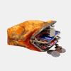 imageBurnout Velvet Double Kiss Clasp Coin Purse PouchVintage Change Wallet Card HolderBurnout Velvet Orange