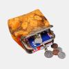 imageBurnout Velvet Double Kiss Clasp Coin Purse PouchVintage Change Wallet Card HolderBurnout Velvet Orange
