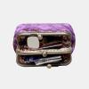 imageBurnout Velvet Double Kiss Clasp Coin Purse PouchVintage Change Wallet Card HolderBurnout Velvet Purple