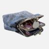 imageBurnout Velvet Double Kiss Clasp Coin Purse PouchVintage Change Wallet Card HolderBurnout Velvet Steel Blue