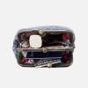 imageBurnout Velvet Double Kiss Clasp Coin Purse PouchVintage Change Wallet Card HolderBurnout Velvet Steel Blue