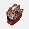 imageBurnout Velvet Double Kiss Clasp Coin Purse PouchVintage Change Wallet Card HolderBurnout Velvet Wine