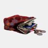 imageBurnout Velvet Double Kiss Clasp Coin Purse PouchVintage Change Wallet Card HolderBurnout Velvet Wine