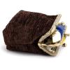 imageBurnout Velvet Double Kiss Clasp Coin Purse PouchVintage Change Wallet Card HolderCoffee