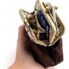 imageBurnout Velvet Double Kiss Clasp Coin Purse PouchVintage Change Wallet Card HolderCoffee