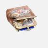 imageBurnout Velvet Double Kiss Clasp Coin Purse PouchVintage Change Wallet Card HolderCoffee Rose Bouquet