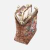 imageBurnout Velvet Double Kiss Clasp Coin Purse PouchVintage Change Wallet Card HolderCoffee Rose Bouquet