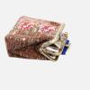 imageBurnout Velvet Double Kiss Clasp Coin Purse PouchVintage Change Wallet Card HolderCoffee Rose Trail