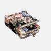 imageBurnout Velvet Double Kiss Clasp Coin Purse PouchVintage Change Wallet Card HolderFloral Black