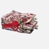 imageBurnout Velvet Double Kiss Clasp Coin Purse PouchVintage Change Wallet Card HolderFloral Red