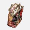 imageBurnout Velvet Double Kiss Clasp Coin Purse PouchVintage Change Wallet Card HolderFloral Rose