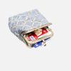 imageBurnout Velvet Double Kiss Clasp Coin Purse PouchVintage Change Wallet Card HolderNeo Grec
