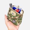 imageBurnout Velvet Double Kiss Clasp Coin Purse PouchVintage Change Wallet Card HolderOriental Arugula Green