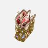 imageBurnout Velvet Double Kiss Clasp Coin Purse PouchVintage Change Wallet Card HolderOriental Avocado