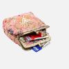 imageBurnout Velvet Double Kiss Clasp Coin Purse PouchVintage Change Wallet Card HolderOriental Pink