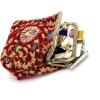 imageBurnout Velvet Double Kiss Clasp Coin Purse PouchVintage Change Wallet Card HolderOriental Wine