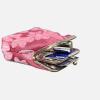 imageBurnout Velvet Double Kiss Clasp Coin Purse PouchVintage Change Wallet Card HolderQueen Rose Pink