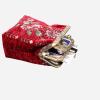 imageBurnout Velvet Double Kiss Clasp Coin Purse PouchVintage Change Wallet Card HolderRed Rose Trail