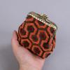 imageBurnout Velvet Double Kiss Clasp Coin Purse PouchVintage Change Wallet Card HolderThe Shining Overlook Hotel