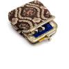 imageBurnout Velvet Double Kiss Clasp Coin Purse PouchVintage Change Wallet Card HolderTraditional Coffee
